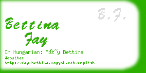 bettina fay business card